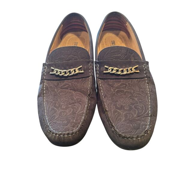 Stacy Adams Black Jacquard Size 13 Norwood Moc Toe Bit Slip On Loafers main image 4